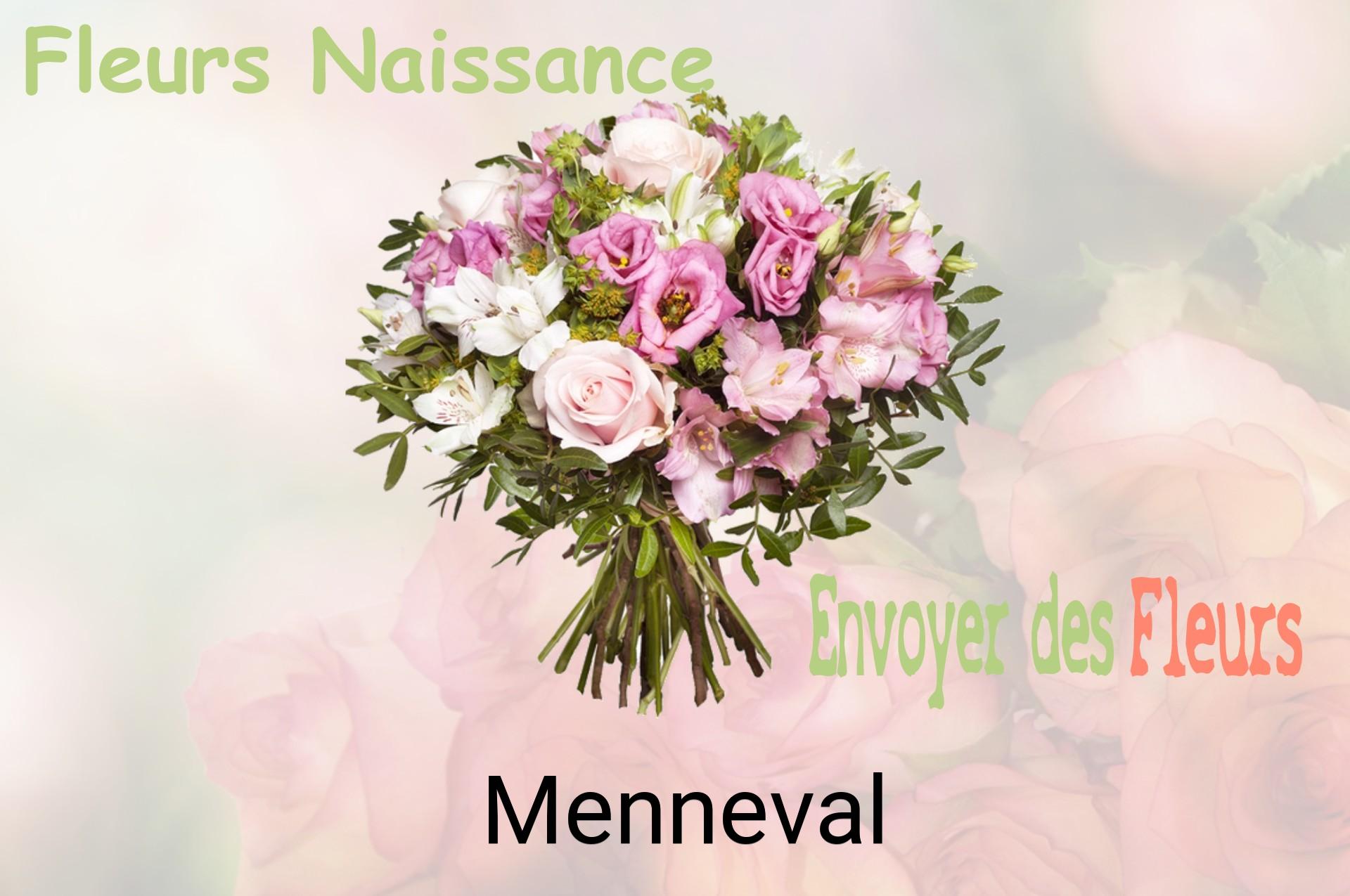 Bouquet de fleurs de naissance livré à Menneval